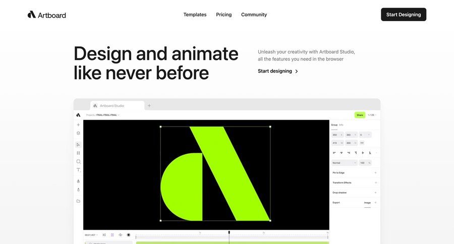 Artboard Studio
page example