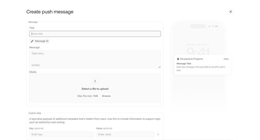 Appwrite
				notification ui page example