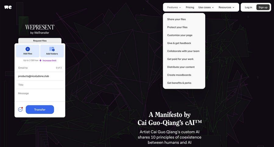 WeTransfer
			   ux ui design