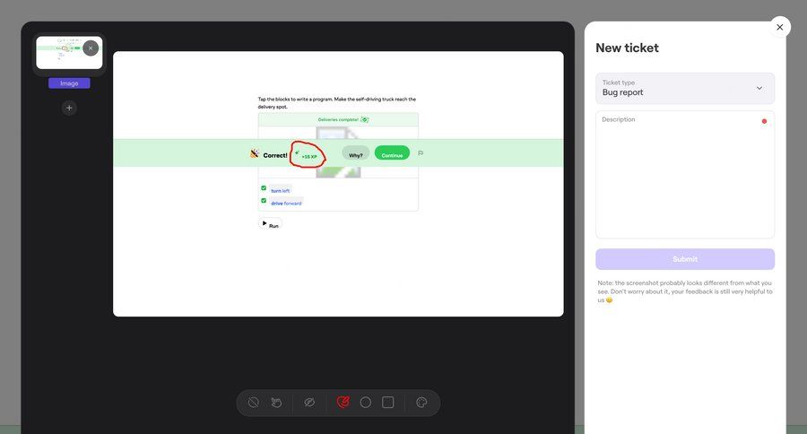 Brillant
			 form user feedback ui page example