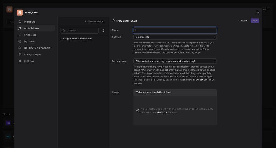 Dash0
			 modal screen settings sidebar navigation form modal dialog authentication security configuration screen permissions ui page example