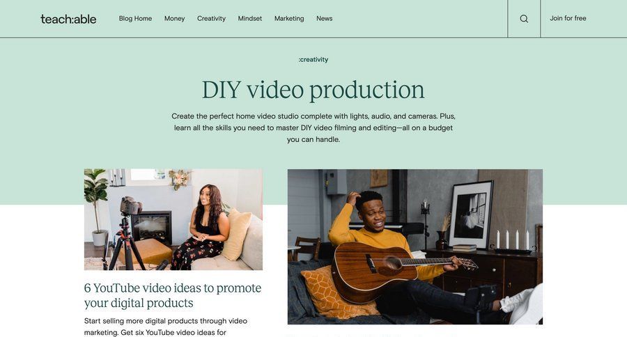 Teachable
			article gallery newsletter video editor call recording editorial blog post news article article image gallery media gallery photo gallery feature article marketing website design pagination newsletter signup ui page example