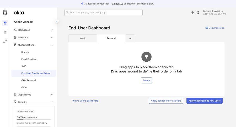 Okta
				empty state ui page example