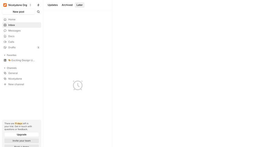 Campsite
			 collaboration sidebar navigation project management account management onboarding inbox empty state illustration sidebar blank state void blank non-ideal state empty page prompt communication messages chat interface ui page example