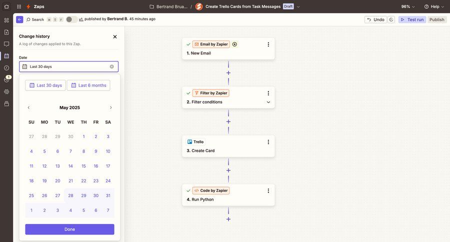 Zapier
			calendars content editor history configuration workflow editor workflow automation workflow screen workflow steps workflow editor date picker date filter review ui page example