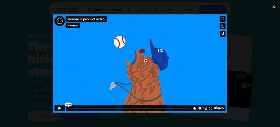 Homerun
				player ui page example
