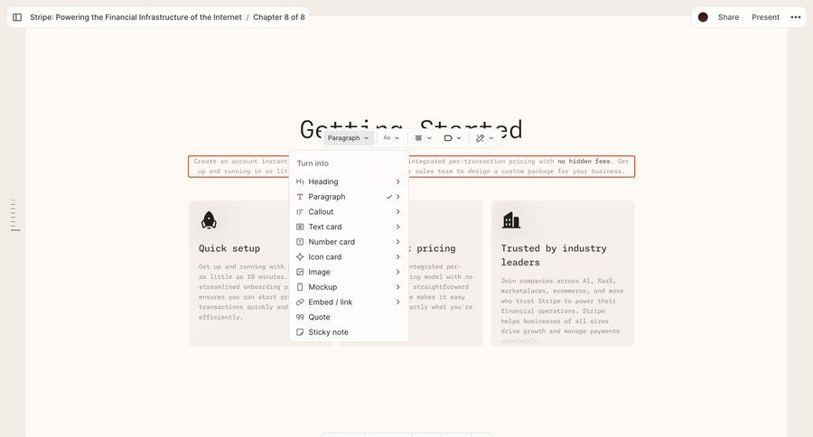 Chronicle
			 content management editor content blocks menu ui page example