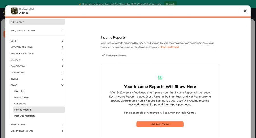 Mighty
			 modal screen onboarding finance data visualization analytics ui page example