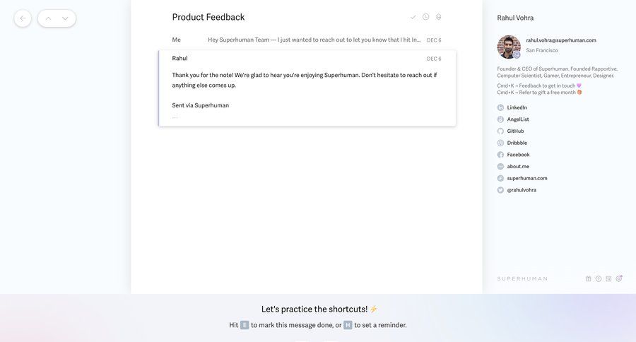 Superhuman
			        ux ui design