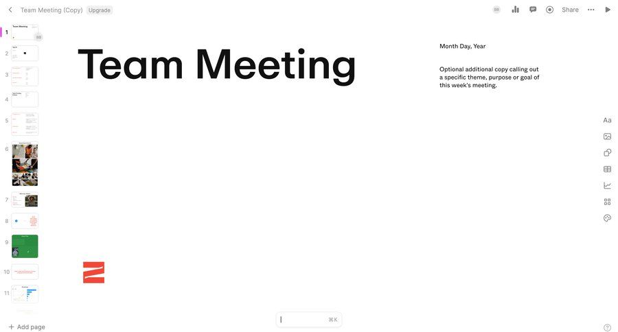 Tome
			 collaboration team collaboration editor preview panel manage links sidebar navigation links navigation buttons interactive map meeting ui page example