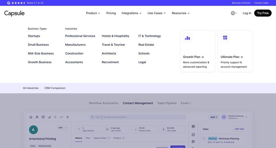 Capsule
				list ui page example