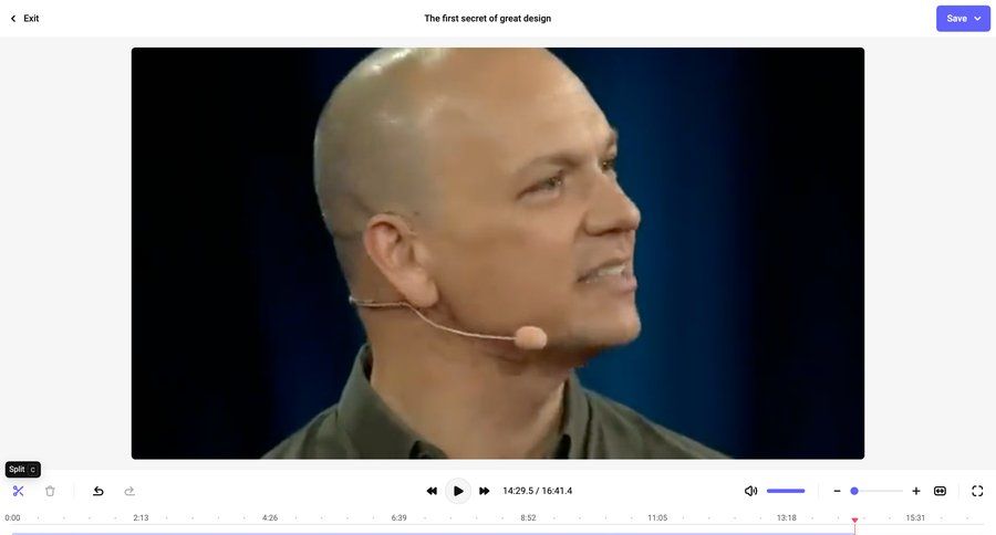 Kinescope
				content editor ui page example