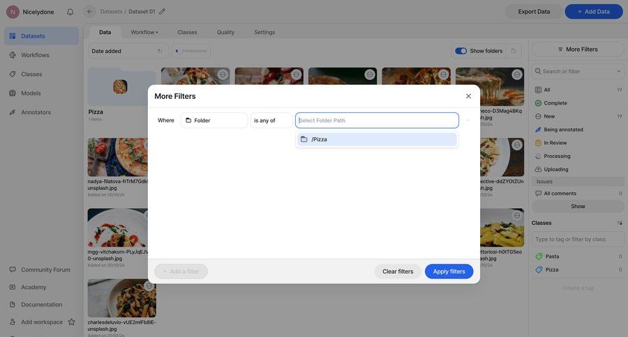 V7
			 modal screen data management artificial intelligence grid form folder management data filtering filters dropdown dropdown filters folder search filters filter options sorting filters date filter ui page example