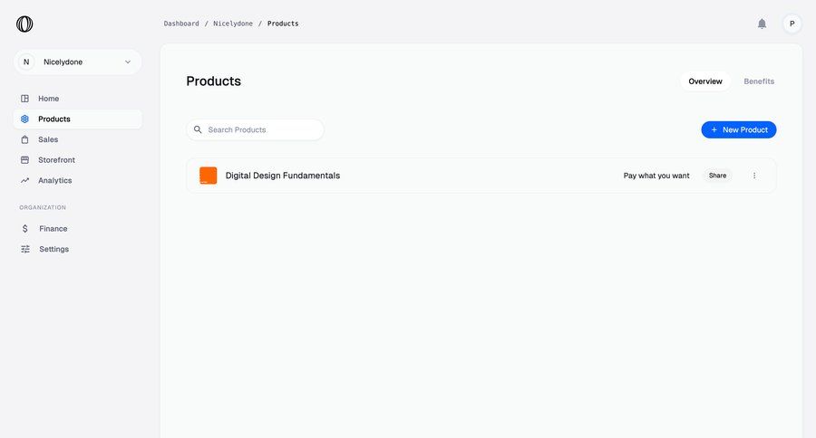 Polar
			 e-commerce product discovery sidebar navigation links ui page example