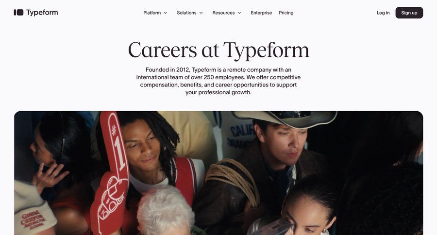 Typeform
				careers ui page example
