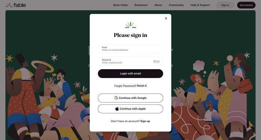 Fable
				signin page example