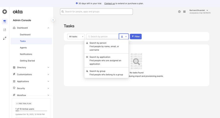Okta
				empty state ui page example