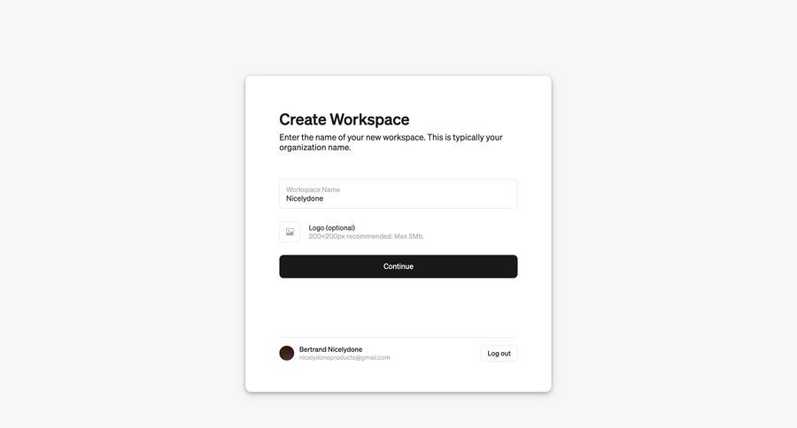 Steep
			 account management onboarding form account settings file upload workspace creation create generate avatar upload ui page example