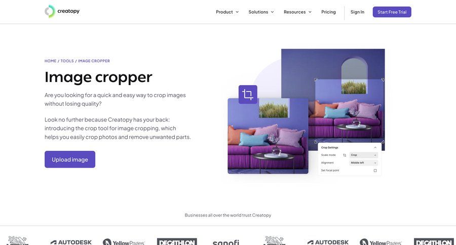 Creatopy
				product page ui page example