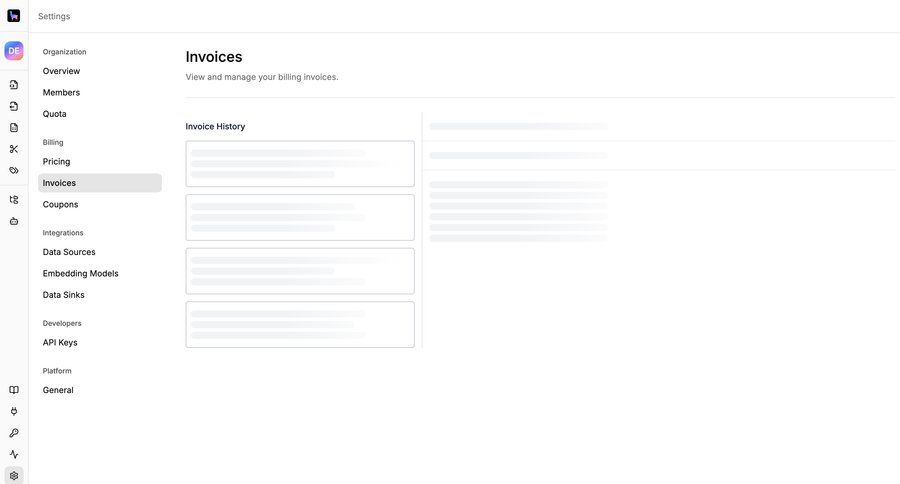 Llamaindex
				settings ui page example