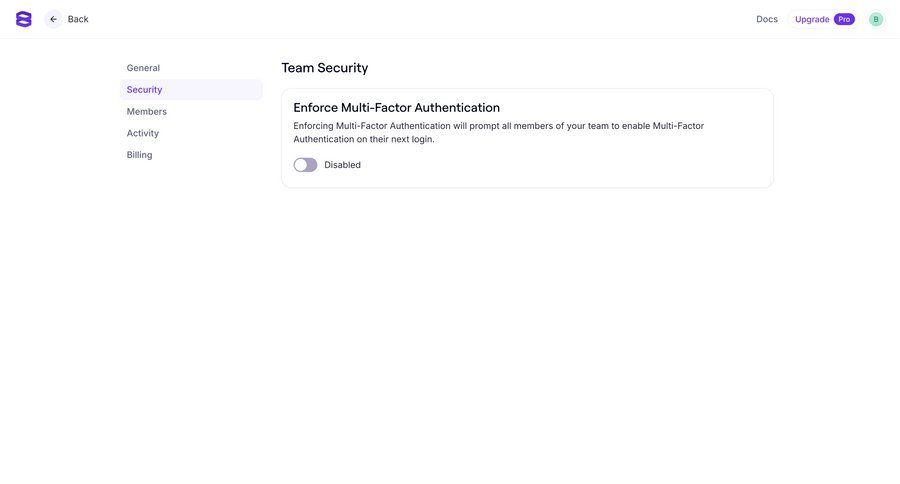 Evervault
			security settings configuration settings sidebar navigation account setup authentication sidebar security version control security configuration ui page example