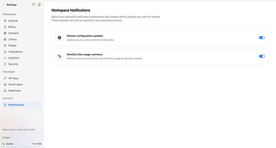 Dub
			notification settings configuration settings sidebar preferences alert message modern notification settings ui page example
