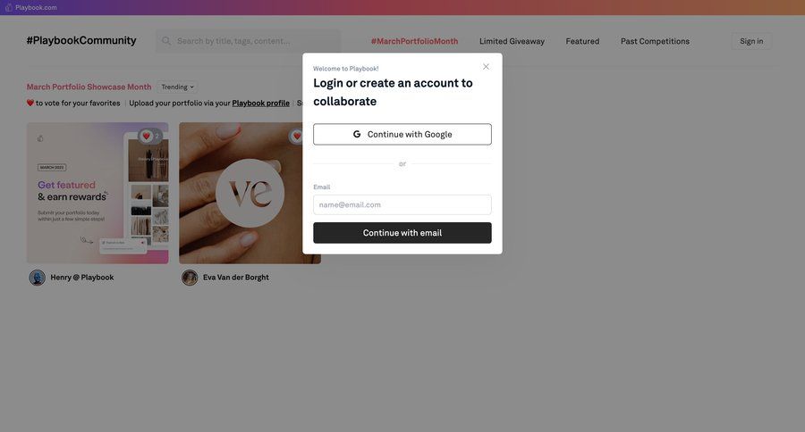 Playbook
				signin page example