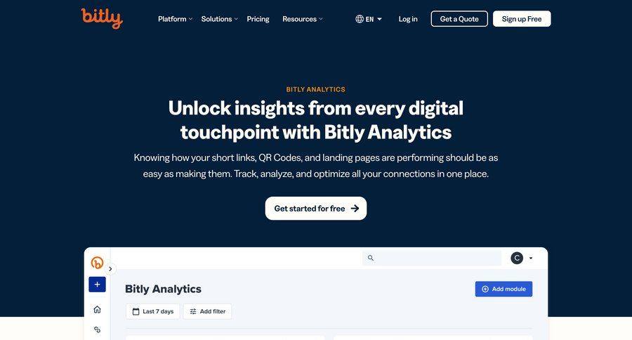 Bitly
			 manage links insight media gallery press release features date filter order tracking ui page example