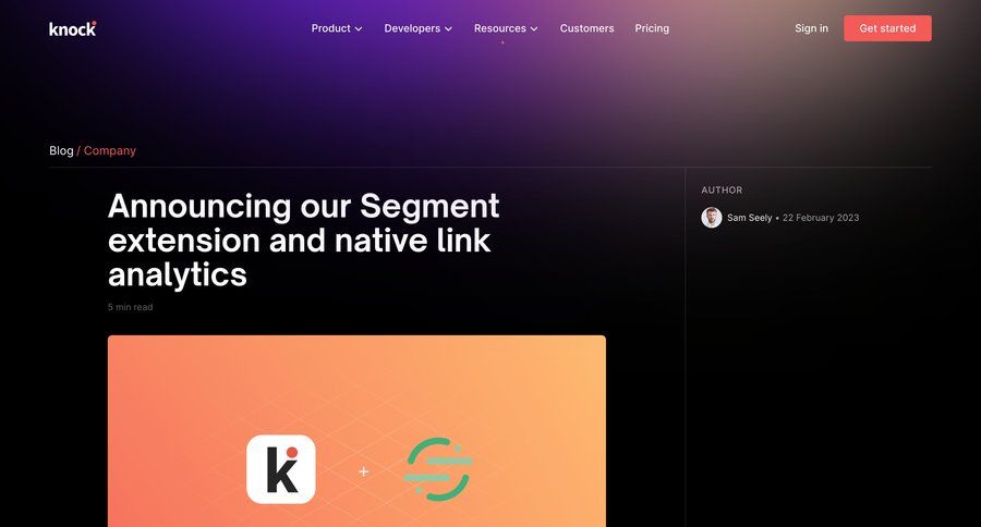 Knock
			 editorial blog post free account news article article news feed analytics integration feature article blog templates ui page example