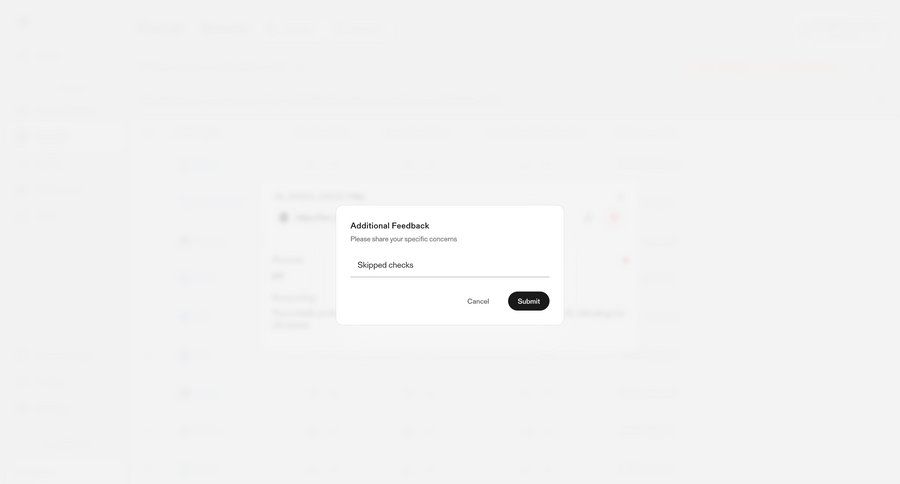 Parallel
			form modal & popover share feedback form ui page example