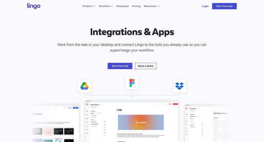 Lingo
				integrations ui page example