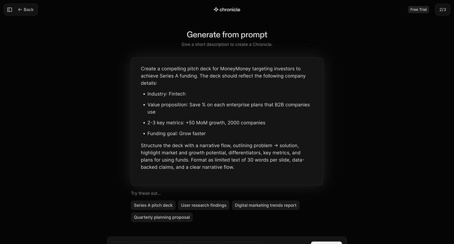 Chronicle
			create content editor artificial intelligence settings artificial intelligence form fintech generate ui page example
