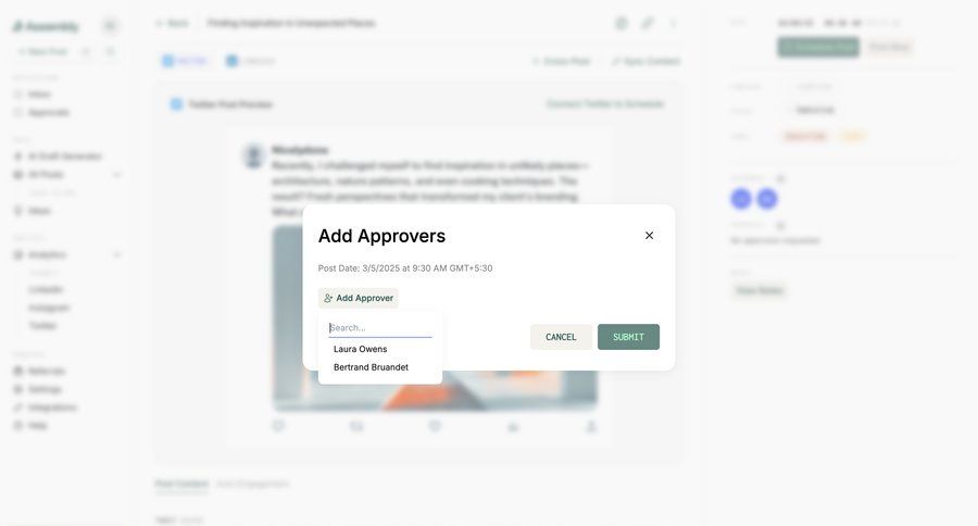 Assembly
			 collaboration workflow form workflow management collaborators group members autocomplete ui page example