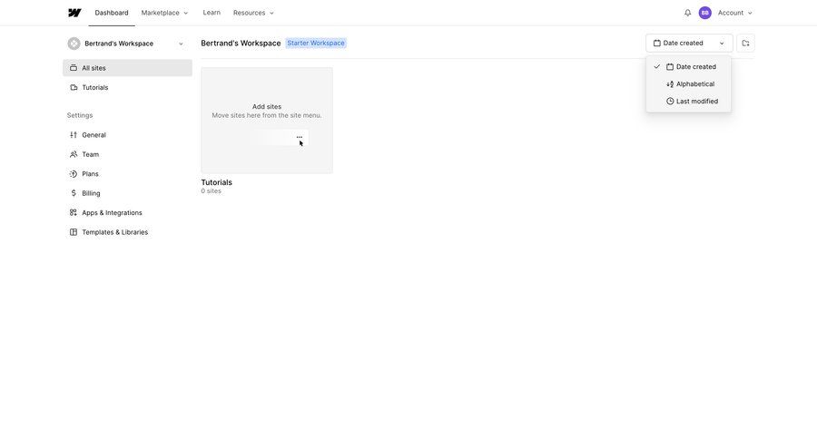 Webflow
				home page example