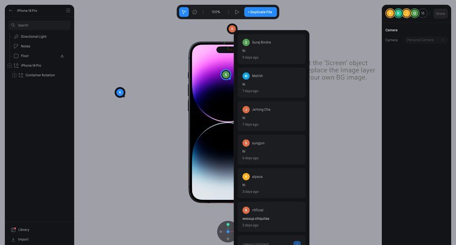 Spline
				comments & reactions page example