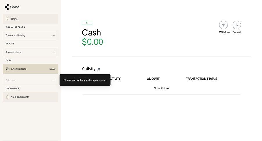 Cache
				empty state ui page example