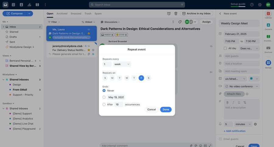 Front
			 sidebar navigation modal dialog right sidebar scheduling meetings email calendar screen radio group task communication date picker datepicker chonology time picker alternatives trainings filter ui dark ui date filter time selector ui page example