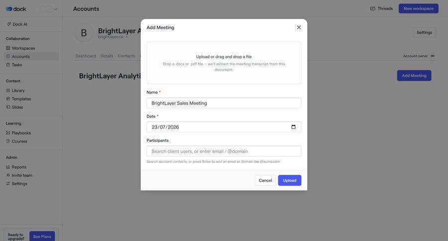 Dock
			 file upload modal ui page example