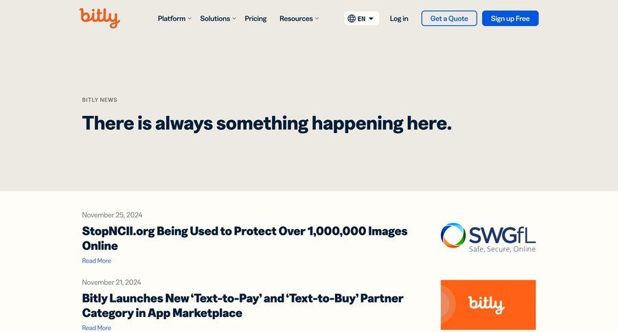 Bitly
			press pagination announcement media gallery press release rp ui page example