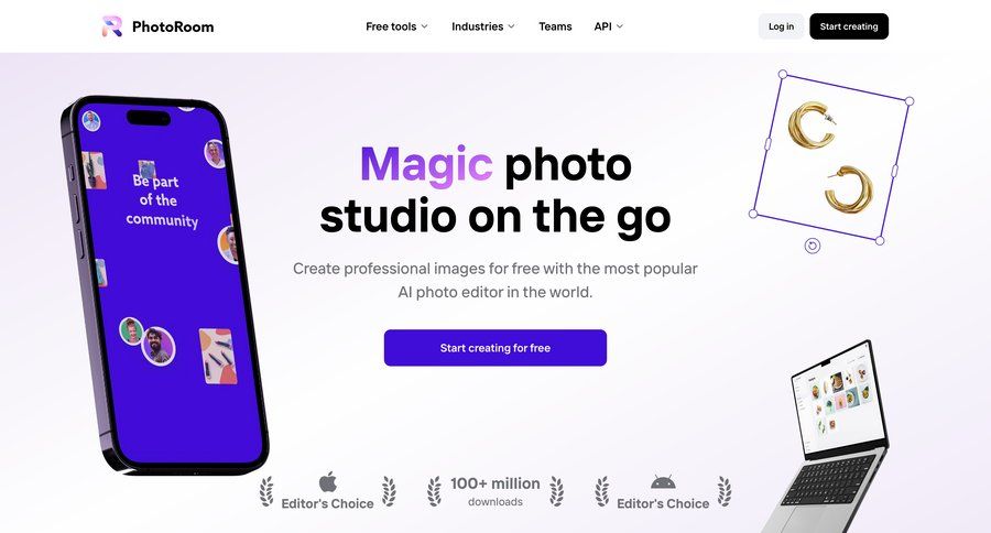 Photoroom
				 page example