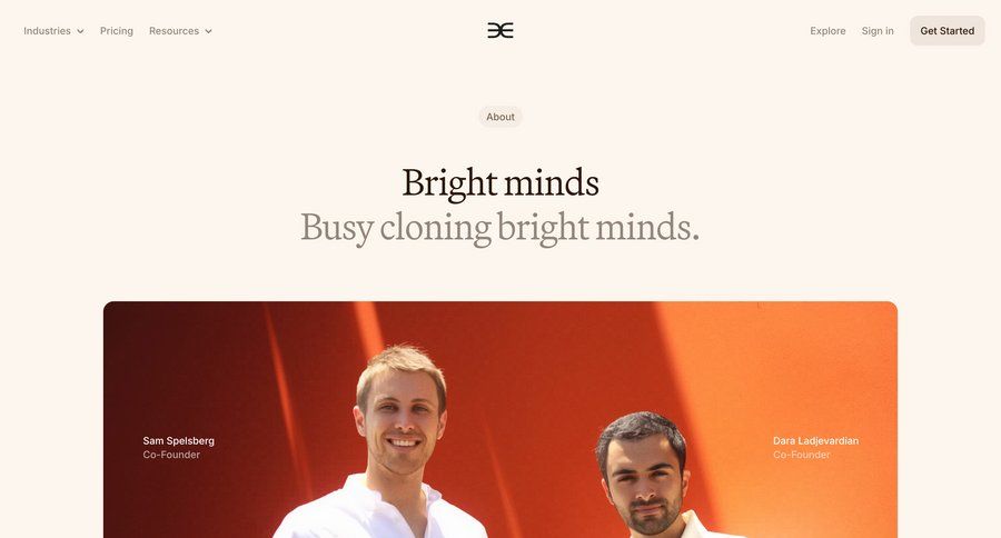 Delphi
				about & company mission ui page example