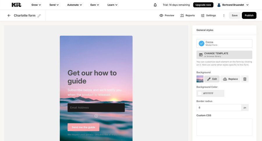 Kit
			 e-commerce form style customization template customization template selection newsletter signup ui page example