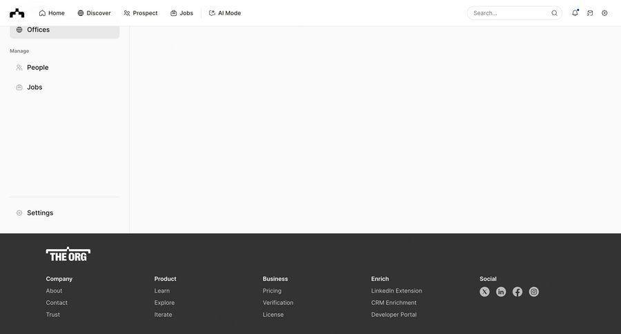 The org
			settings empty state home list sidebar navigation sidebar navigation menu search bar ui page example
