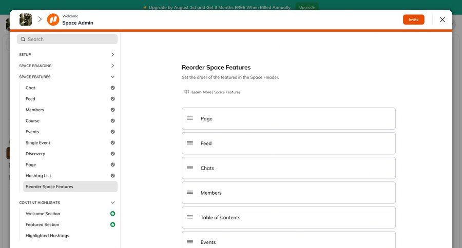 Mighty
			 modal screen settings sidebar navigation drag and drop ui page example