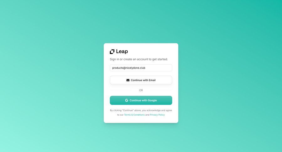 Leap
			       ux ui design