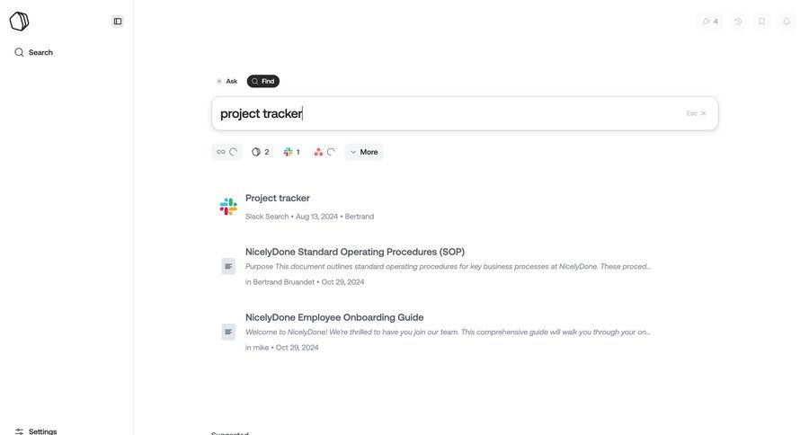 Qatalog
			 collaboration content discovery task completion document list dropdown filters sidebar menu modern search bar search results ui page example