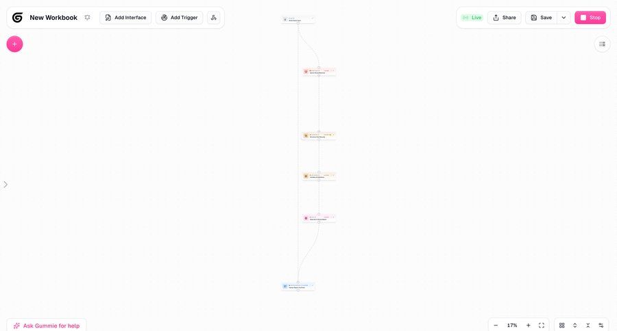Gumloop
			 workflow builder data pipeline ui page example