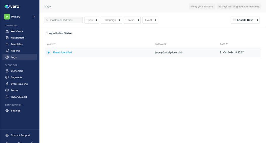 Vero
			 sidebar navigation user activity user account activity tracking data display dropdown filters sidebar menu monitoring table ui page example