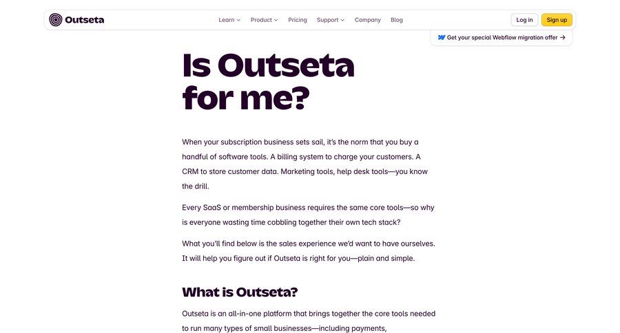 Outseta
				use cases ui page example