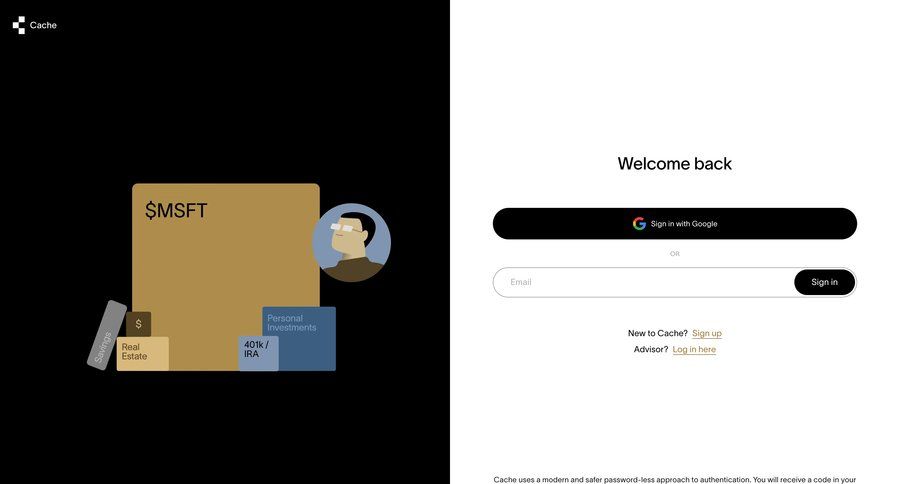 Cache
				signin ui page example